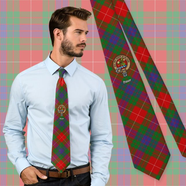 Corbata Clan Fraser Escudo sobre Tartán (Subido por el creador)