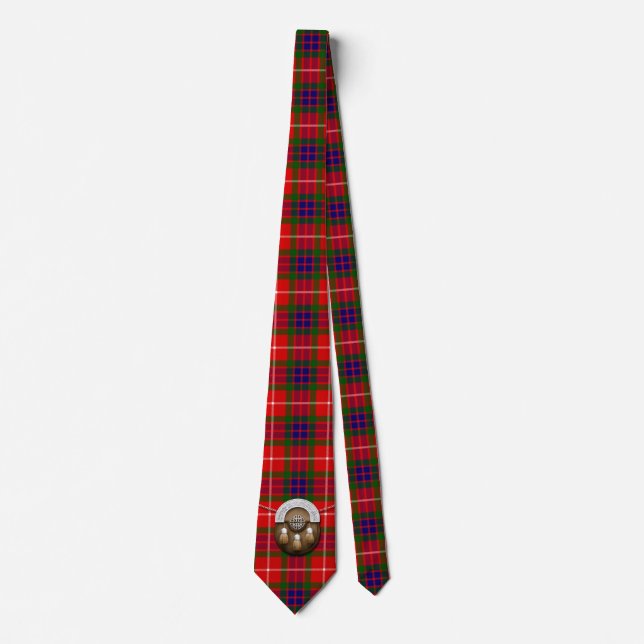 Corbata Clan Fraser Tartan Y Sporran (Anverso)