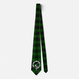 Corbata Clan Gunn Escudo Badge y Tartán