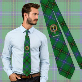 Corbata Clan Henderson Escudo sobre Tartán