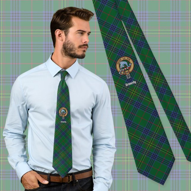 Corbata Clan Kennedy Escudo sobre Tartán (Subido por el creador)