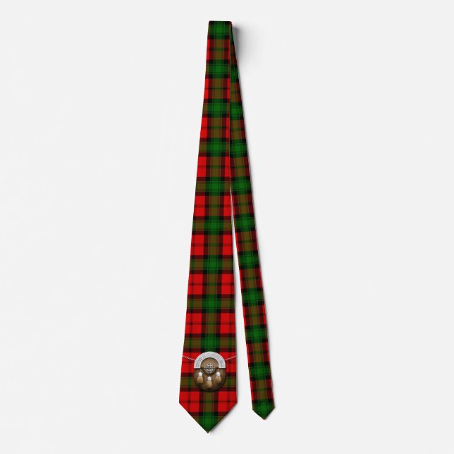 Corbata Clan Kerr Tartan Y Sporran (Anverso)