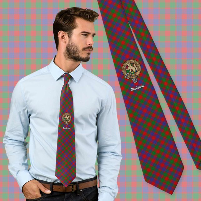 Corbata Clan MacGowan Escudo sobre Tartán (Subido por el creador)