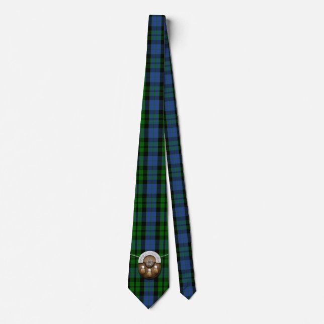 Corbata Clan MacKay Tartan Y Sporran (Anverso)
