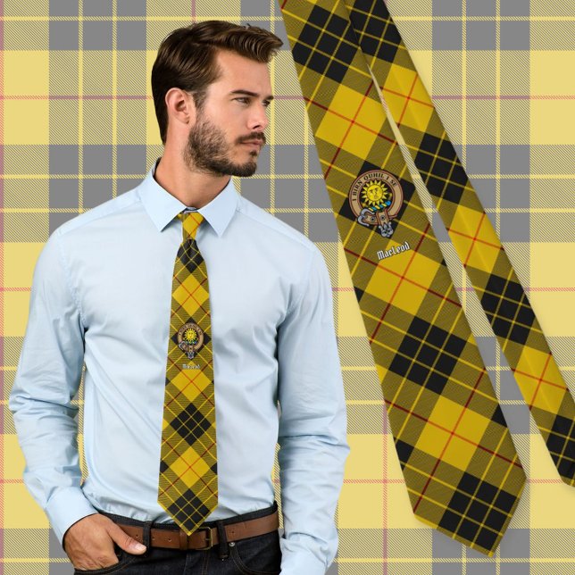 Corbata Clan MacLeod de Lewis Escudo sobre Tartán (Subido por el creador)