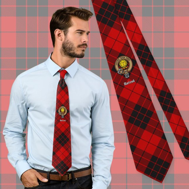 Corbata Clan MacLeod de Raasay Escudo sobre Tartán (Subido por el creador)