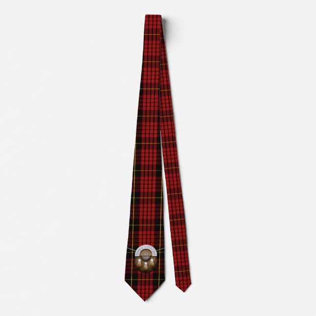 Corbata Clan MacQueen Tartan Y Sporran (Anverso)
