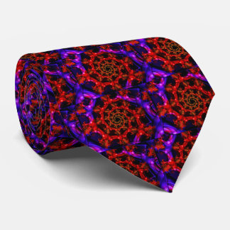 Corbata Claramente | Arte fractal rojo y azul