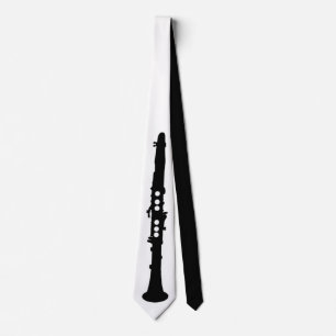 Corbata Clarinet Negro y blanco elegante