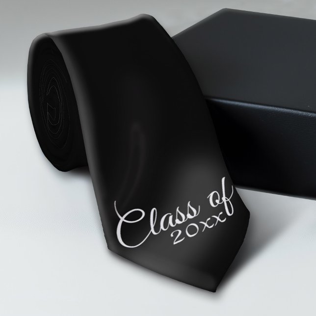 Corbata Clase con curso de Personalizado y secundaria (Custom Graduation Tie)