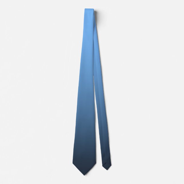 Corbata clásica con gradiente de azul claro a navy (Anverso)