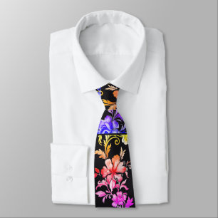 Corbata clásica de hombre azul marino y rosa – Bot