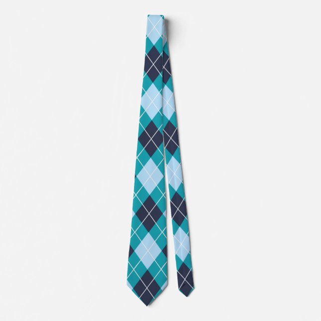 Corbata clásica verde blanca negra con patrón (Anverso)