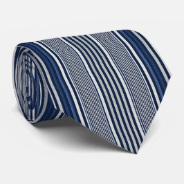 Corbata Clásico a rayas azules y blancas