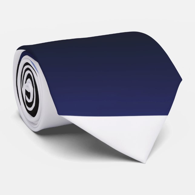 Corbata Clásico azul y blanco (Enrollado)