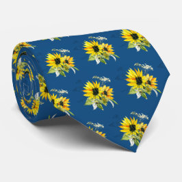 Corbata Clásico Blue Sunflower Necle Tie