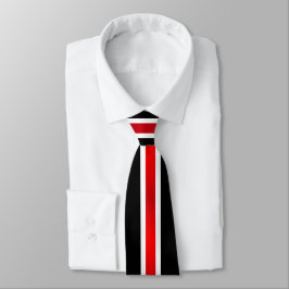 Corbata Clásico clásico rojo blanco y negro simples rayas