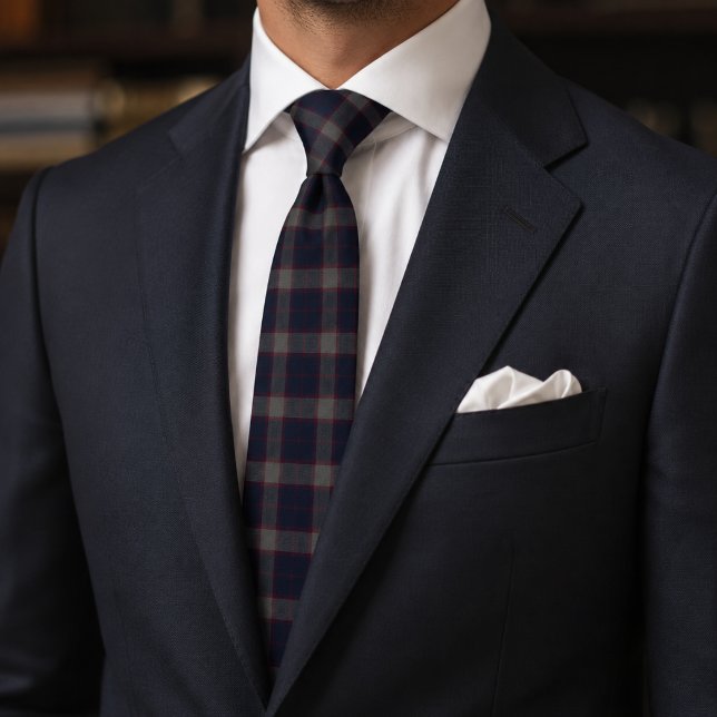 Corbata Clásico Cuadro Navy  (Subido por el creador)