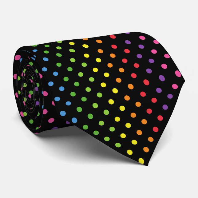 Corbata Clásico de Polka colorido (Enrollado)