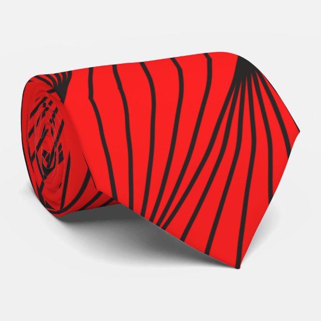 Corbata Clásico de resumen rojo (Enrollado)