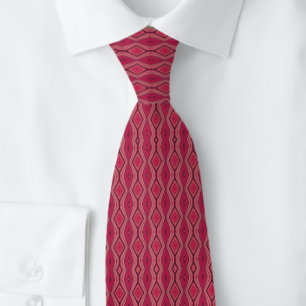 Corbata Clásico Diamante Business Pink NeckTie