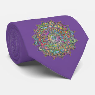 Corbata Clásico Mandala Colorido Estilo India 1
