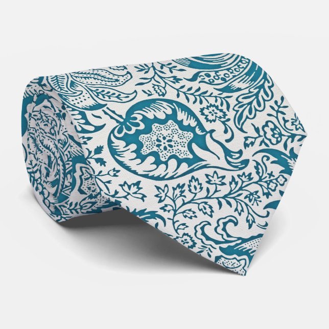 Corbata Clásico Moderno - Ornamento Azul Real (Enrollado)