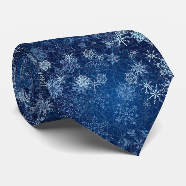 Corbata ¡Clásico Navidades Azules, Tie! (Enrollado)