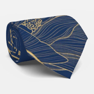 Corbata Clásico Navy Blue Botanals Florals Groomesmen