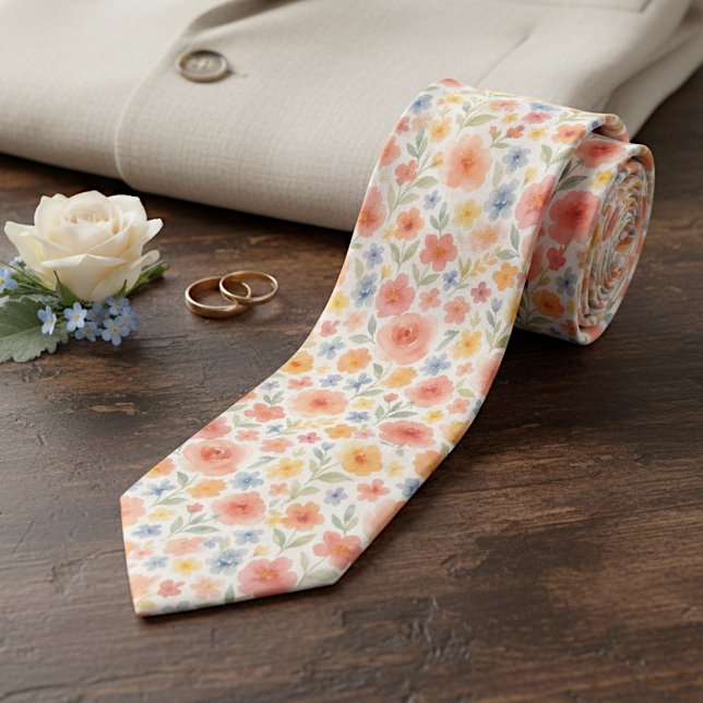 Corbata Clásico Patrón de Arte Floral Chic (Subido por el creador)