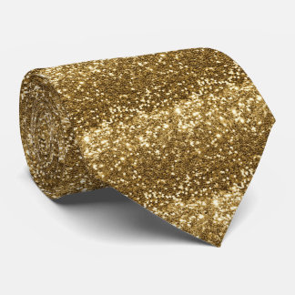 Corbata Clásico Purpurina de lujo Sparkly Gold en capas