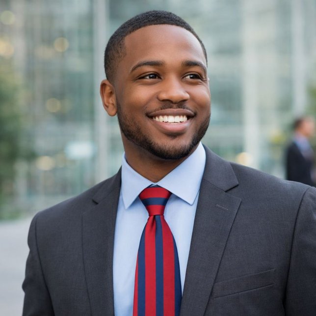 Corbata Clásico Rojo y Azul a rayas (Subido por el creador)