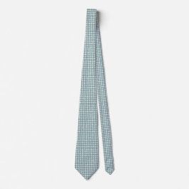 Corbata Clásico Verde azulado Verde Gingham Plate Pattern 