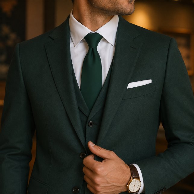 Corbata Clásico verde bosque sólido (Subido por el creador)