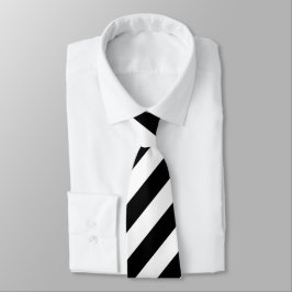 Corbata  Classic Black White Pinstripe
