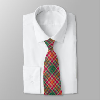 Corbata Classic Christmas Plaid Tie Festive Red and Green 
