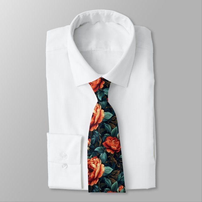 Corbata Classic Groomsman Gift Rose Floral (Atado)