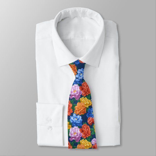 Corbata Classic Groomsmen Peonies Floral (Atado)