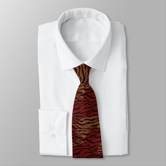 Corbata Classic Groomsmen Tiger Print (Atado)