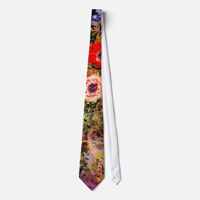 Corbata Claude Monet: Anémonas (Anverso)