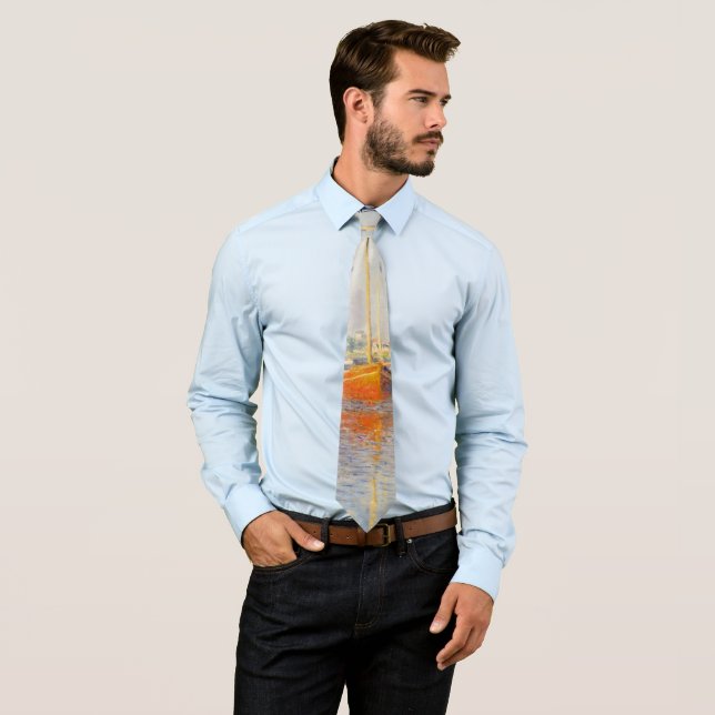 Corbata Claude Monet. Barcos Rojos, Argentina (In situ)