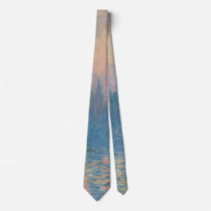 Corbata Claude Monet Casas del Parlamento Atardecer
