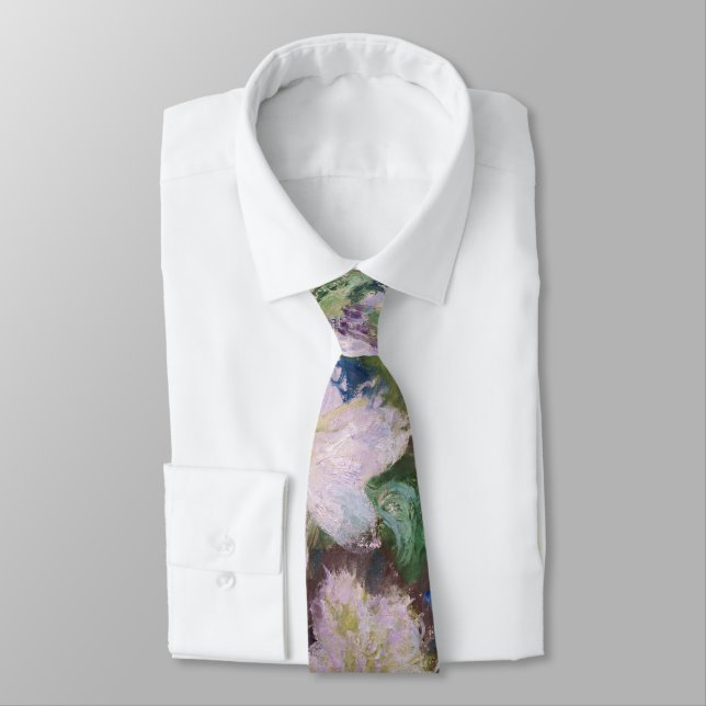 Corbata Claude Monet - Clemátides blancas (Atado)