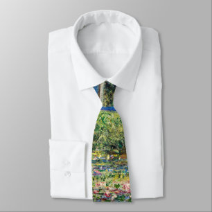 Corbata Claude Monet - Estanque de nenúfares y puente japo