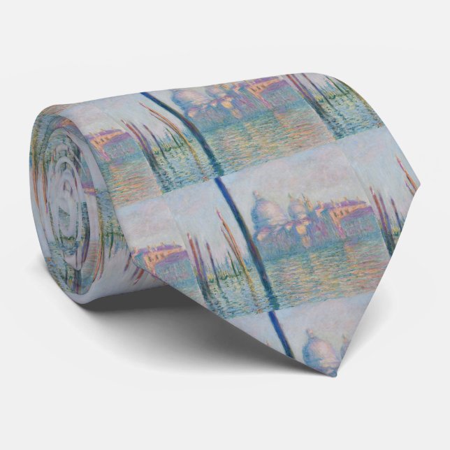 Corbata Claude Monet Gran Canal Venecia Italia Viaje (Enrollado)