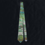 Corbata Claude Monet Impresionismo<br><div class="desc">Claude Monet,  "puente japonés de fútbol",  está atado al cuello.</div>