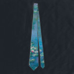Corbata Claude Monet. Lilies de agua. Impresionismo francé<br><div class="desc">Claude Monet "Water Lilies" está atada al cuello.</div>