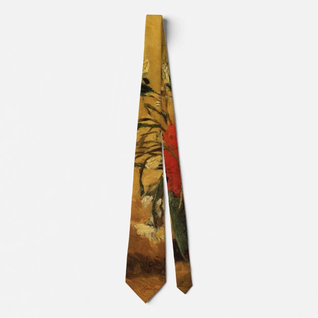 Corbata Claveles rojos y blancos de Vincent van Gogh (Anverso)