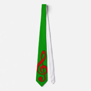 Corbata Clef agudo del navidad rojo