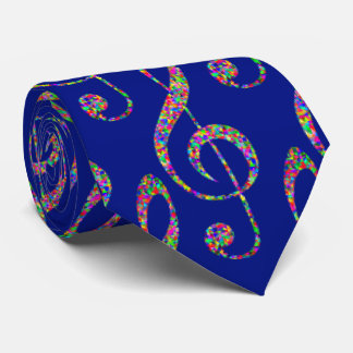 Corbata Clef de música en arcoíris